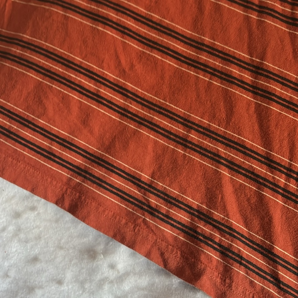 Brixton Rust Striped Tee Size XL - Picture 7 of 8